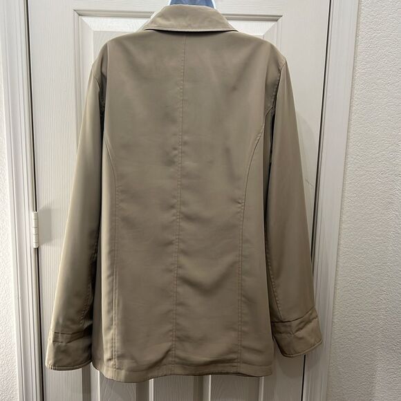 Jacket Raincoat Reversible Waterproof Natural Tan Beige Black Roll Up Sleeve - Picture 8 of 17